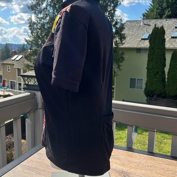 SUGOi Black & Yellow Floral Retro Bicycle Jersey Women’s Medium - Picture 5 of 10